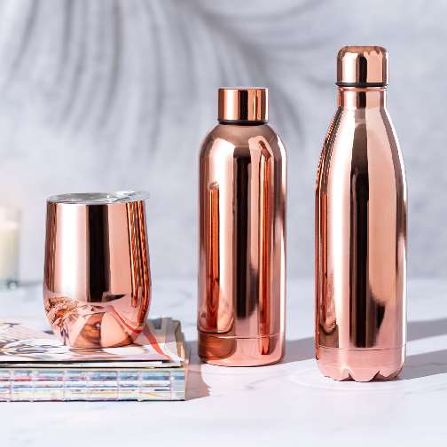 790ml Bakır & Çelik Su Şişesi - M72176034 - Görsel 2