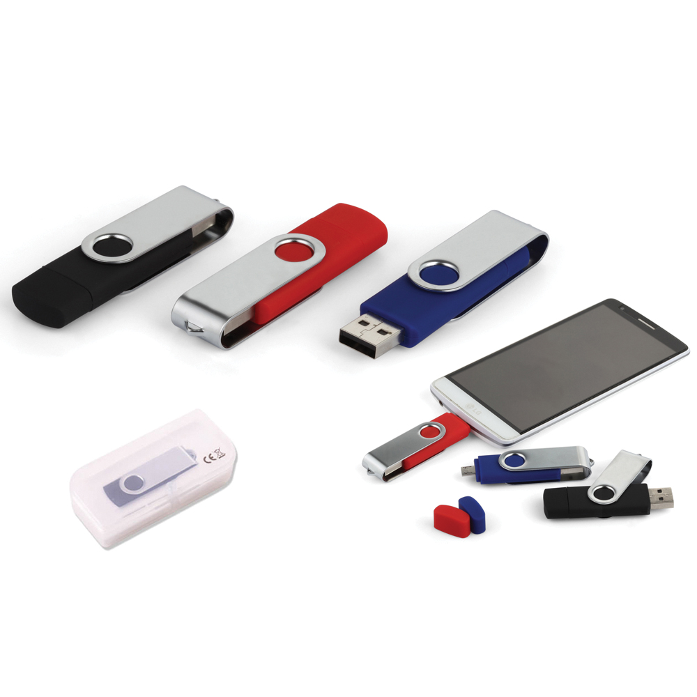 64 GB Döner Kapaklı USB Bellek (OTG Özellikli) - IP727243-64GB34