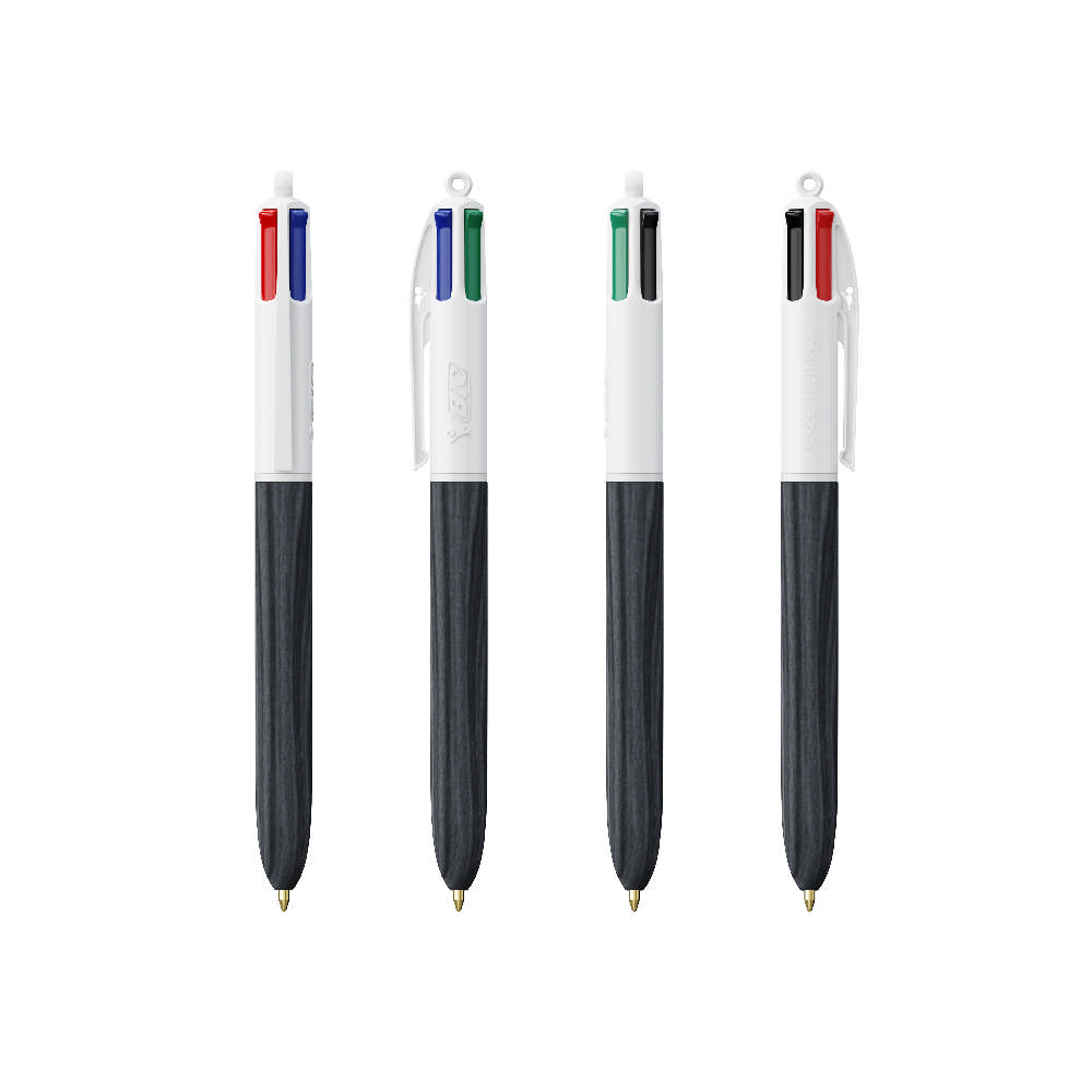 Bic 4 Renkli Ahşap Stil Tükenmez Kalem - 3460001061