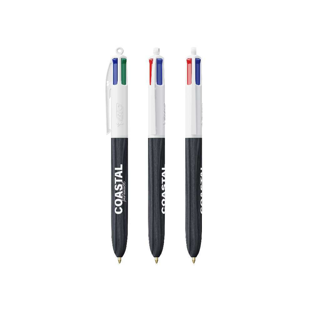 Bic 4 Renkli Ahşap Stil Tükenmez Kalem - 3460001061 - Görsel 2