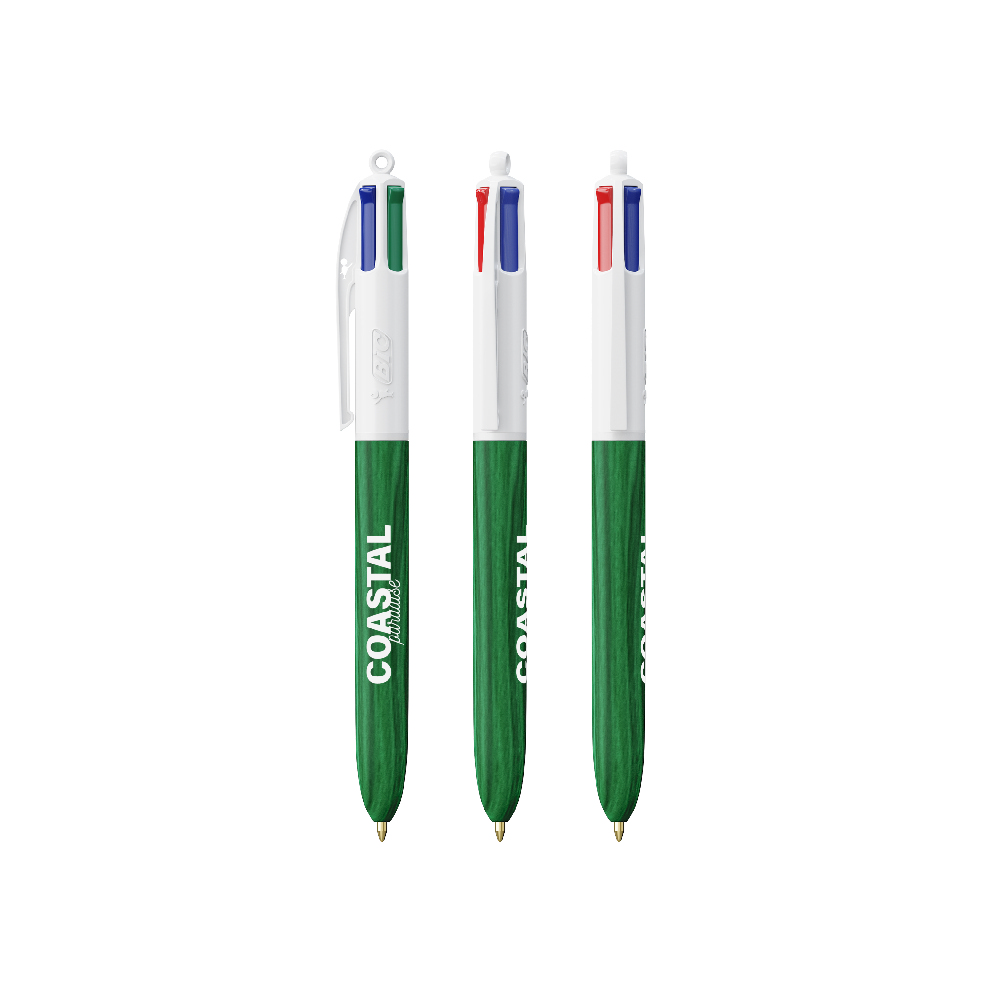 Bic 4 Renkli Ahşap Stil Tükenmez Kalem - 3460001061 - Görsel 4