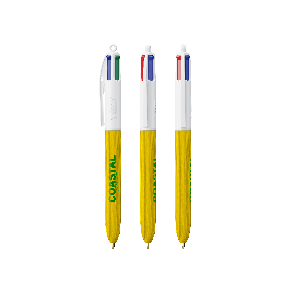 Bic 4 Renkli Ahşap Stil Tükenmez Kalem - 3460001061 - Görsel 6