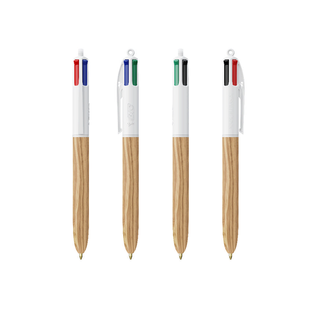 Bic 4 Renkli Ahşap Stil Tükenmez Kalem - 3460001061 - Görsel 7