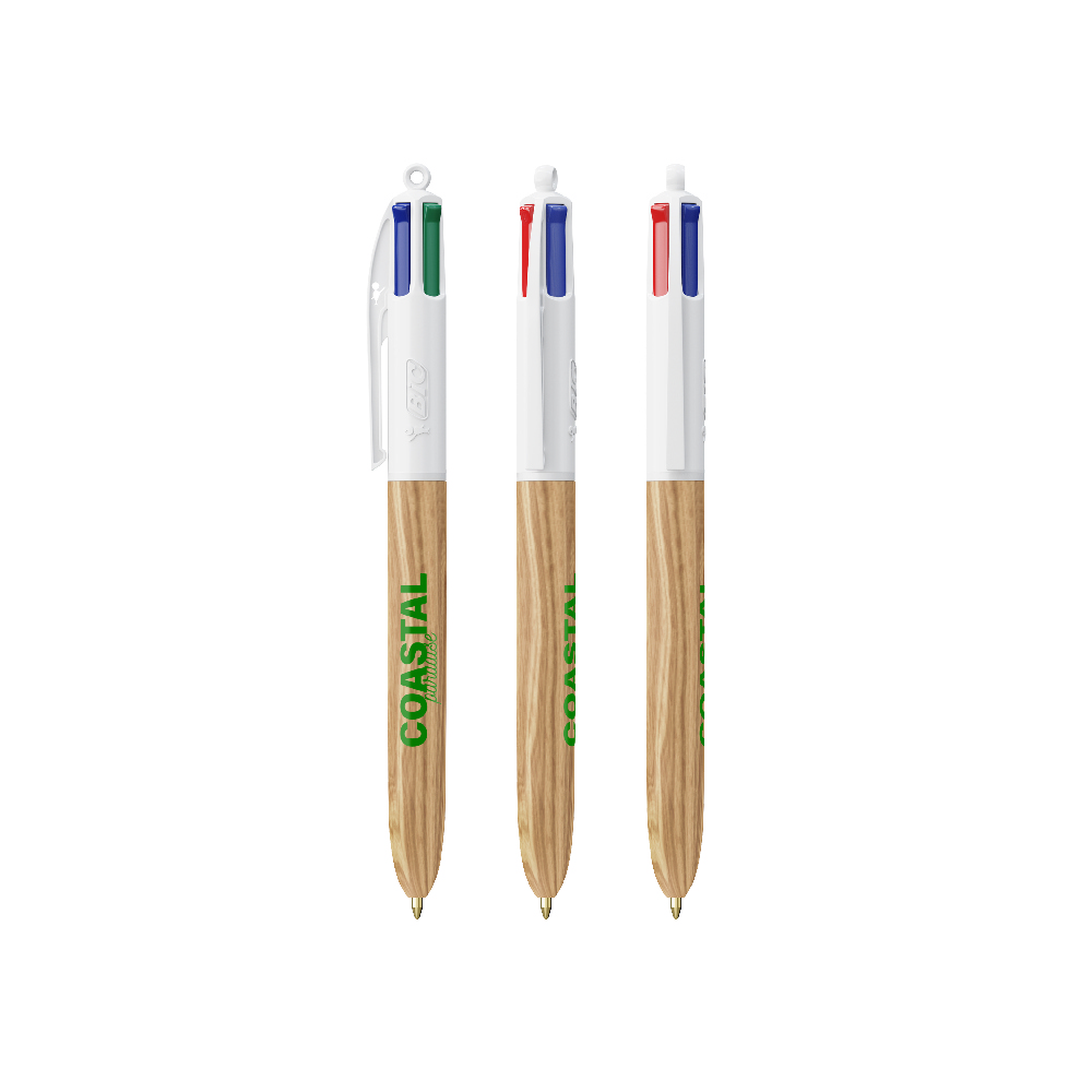 Bic 4 Renkli Ahşap Stil Tükenmez Kalem - 3460001061 - Görsel 8