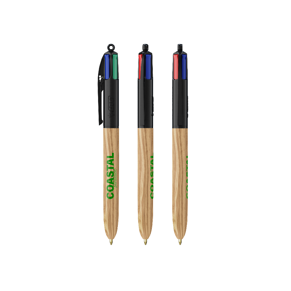 Bic 4 Renkli Ahşap Stil Tükenmez Kalem - 3460001061 - Görsel 10